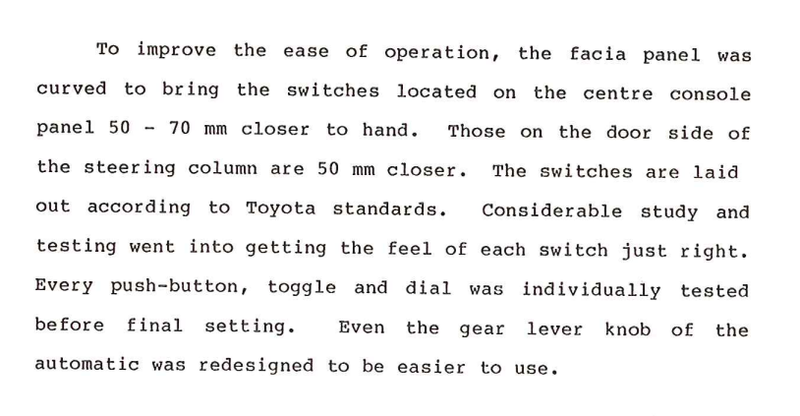 Illustration for article titled Toyota's Press Notes For The 1988 Carina Were Insanely Detailed